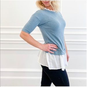 Teal three quarter length Tee, size Small